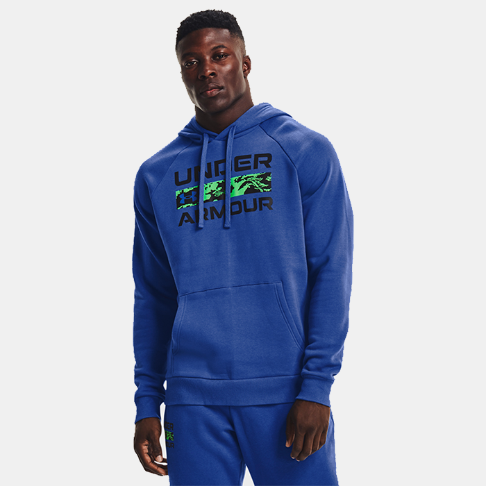 Under Armour Men's UA Rival Fleece Signature Blue retailer Hooded Hoodie!!!(XL)”1366363”